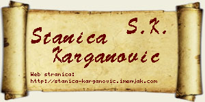 Stanica Karganović vizit kartica